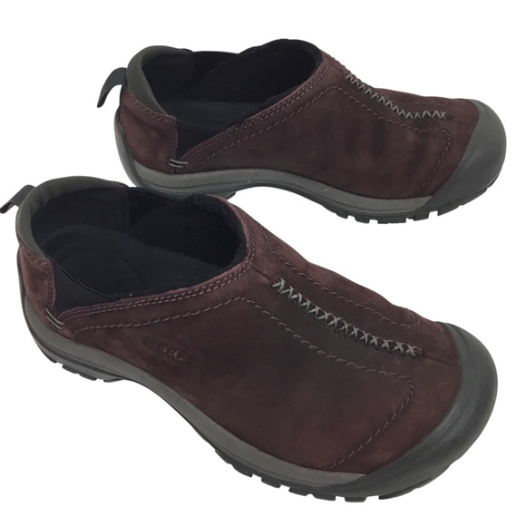 Keen Kaci Nubuck Leather Slip On Insulated Shoes Womens 7 Burgundy - Picture 7 of 10